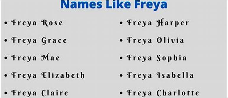 Names like freya